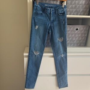 Old Navy Light Blue Ripped Skinny Jeans